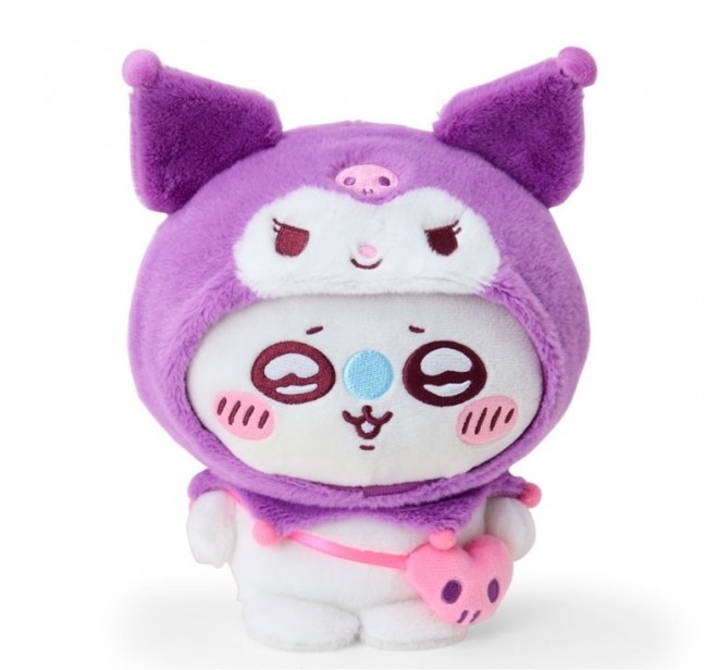 The Chiikawa × Sanrio Characters collaboration features mascots in fuzzy costume crossovers, with 21 new items releasing June 13 nationwide